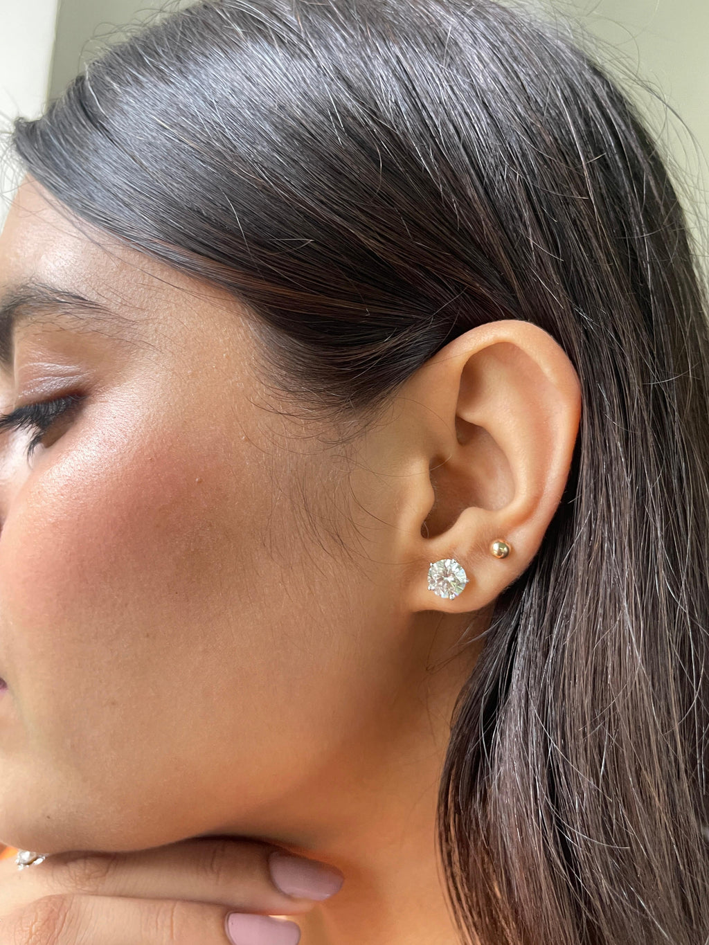 1ct Stud with 5 Prongs