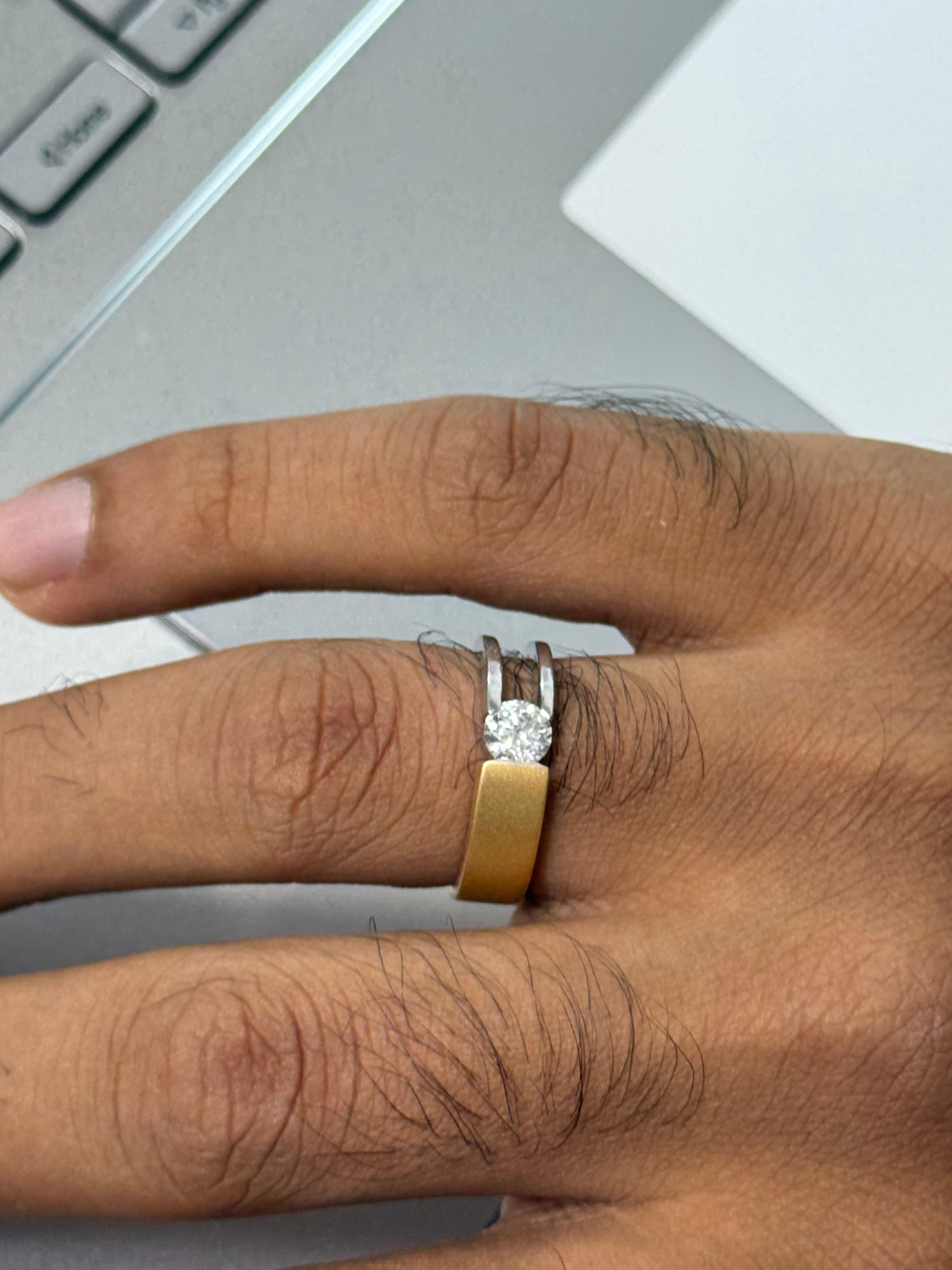 0.50ct 2 tone men's Ring