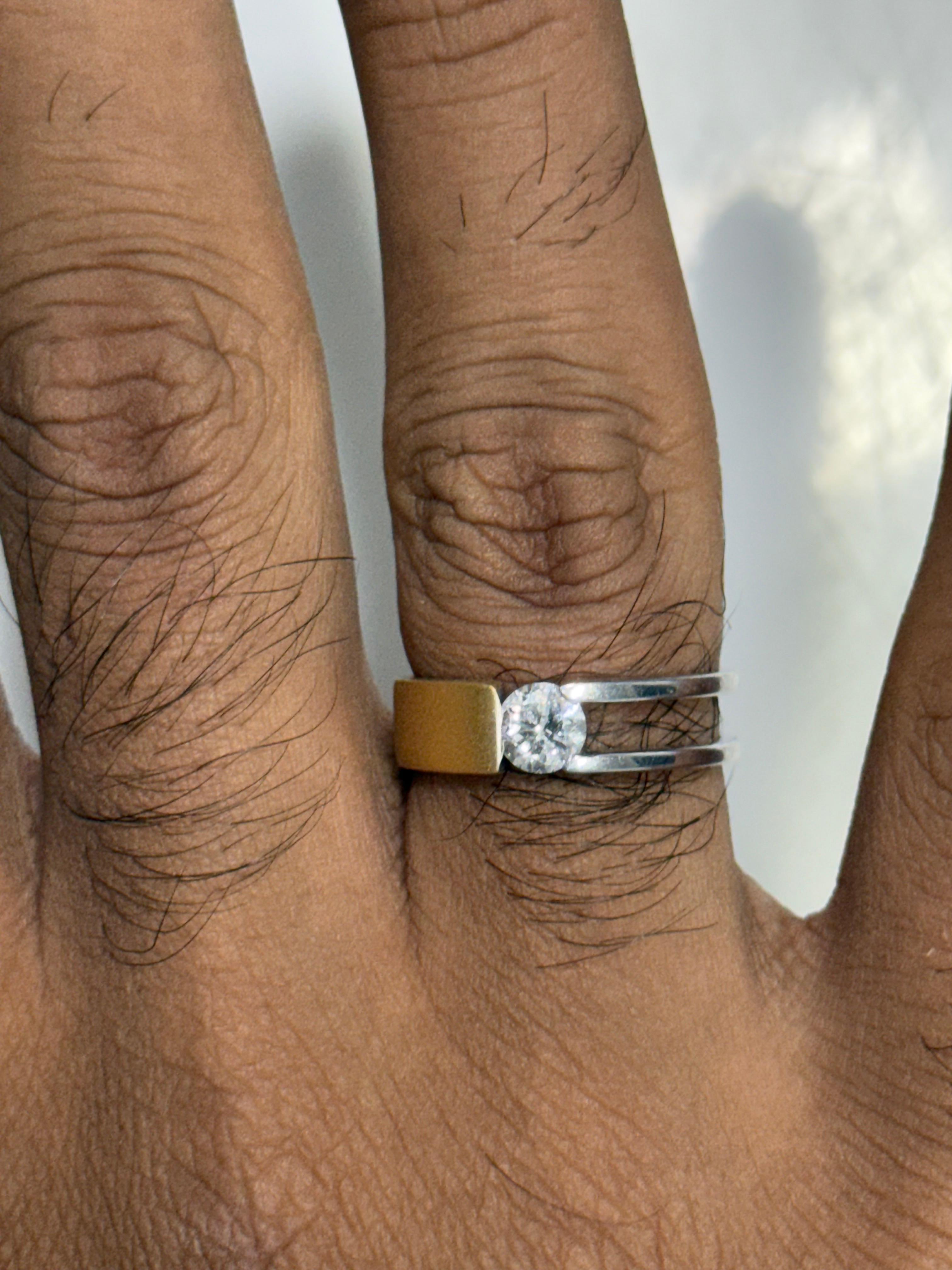 0.50ct 2 tone men's Ring