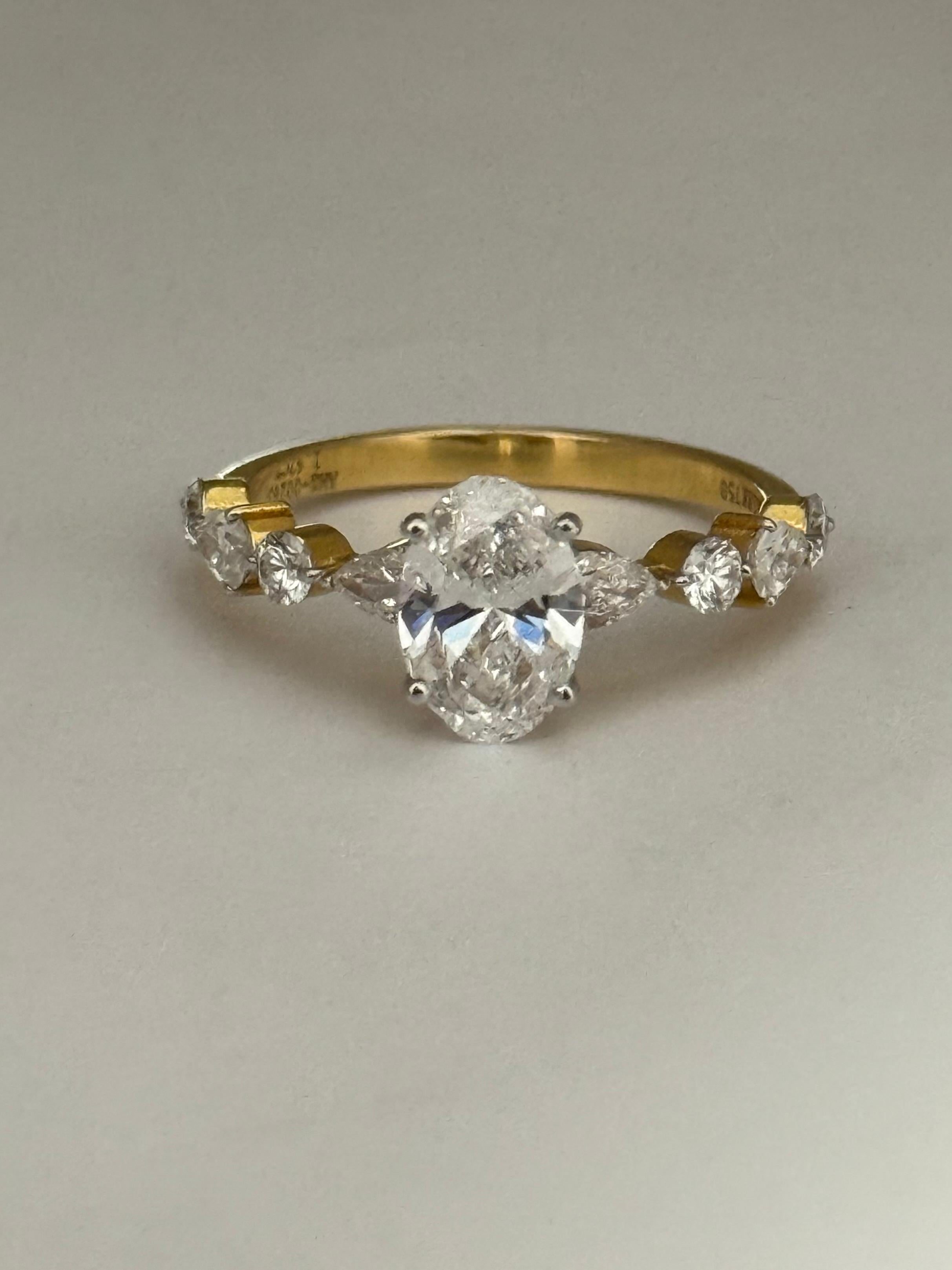 Oval Pears & Round Ring