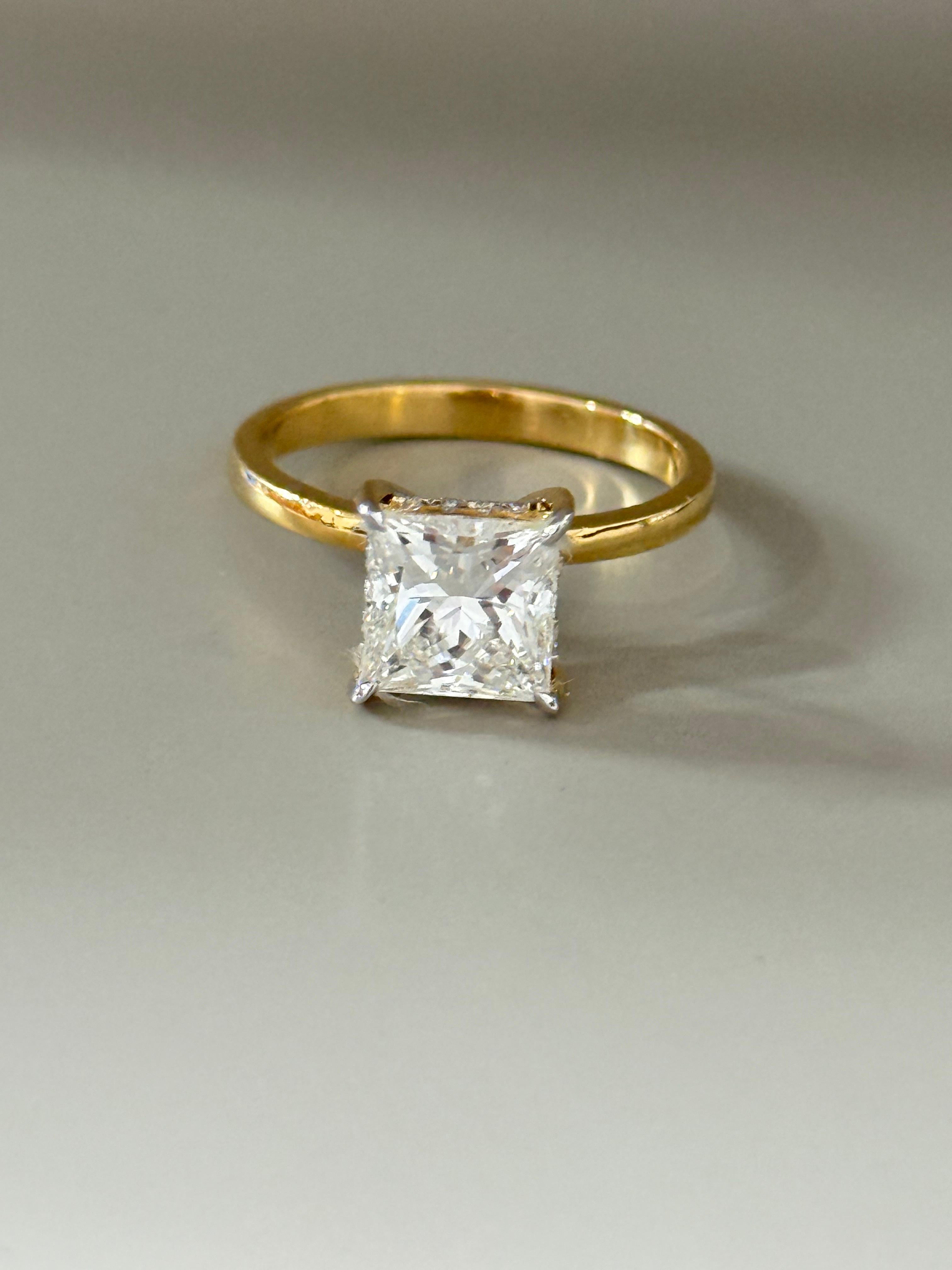 Halo Princess Cut Ring