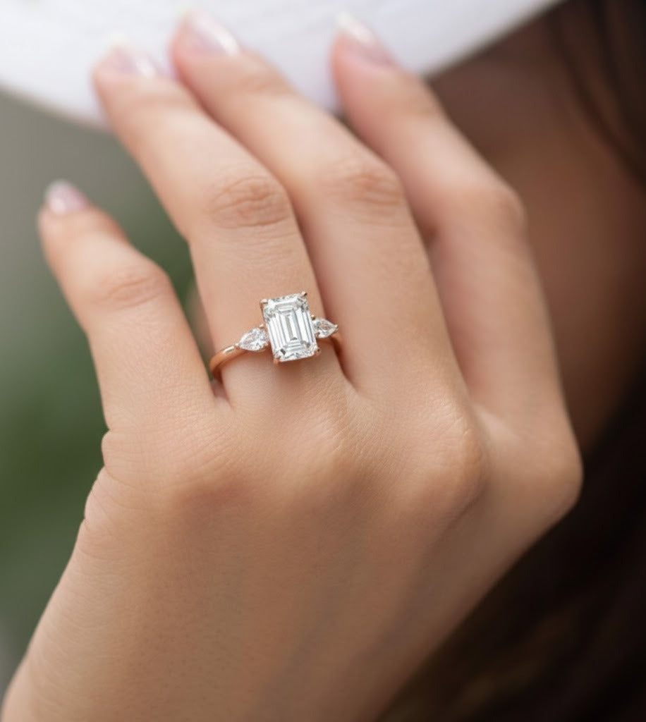 1ct Emerald Radiance Trilogy ring