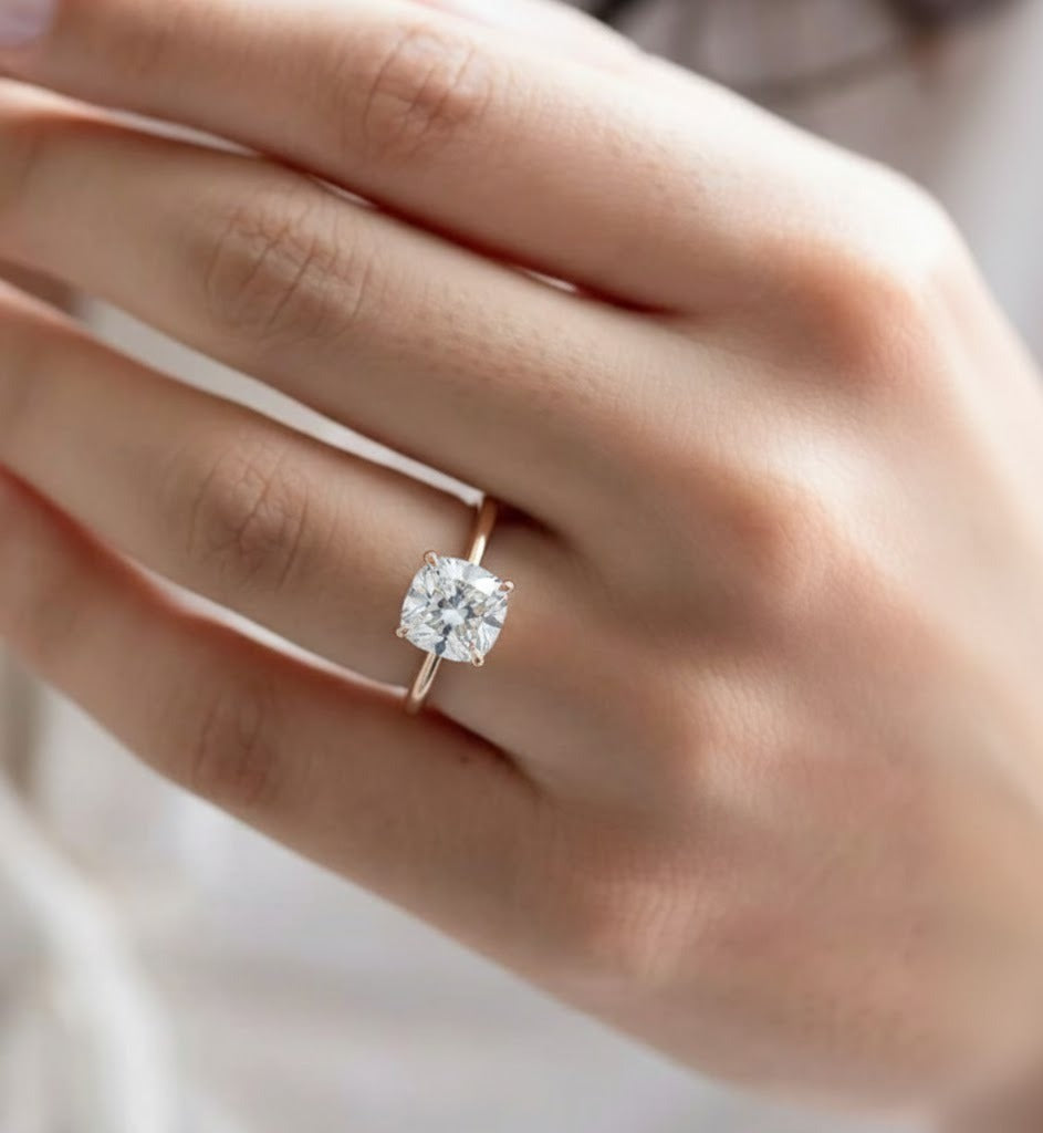 1ct Cushion Cut Diamond Ring