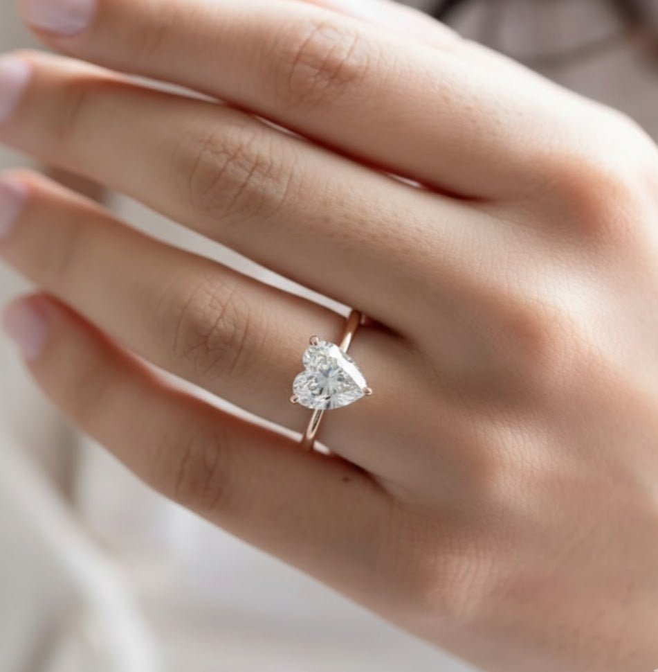 1.50ct love's Reflection Heart Shape Ring