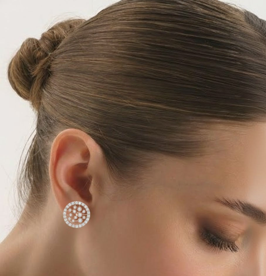 Abstract Cluster Stud Earrings