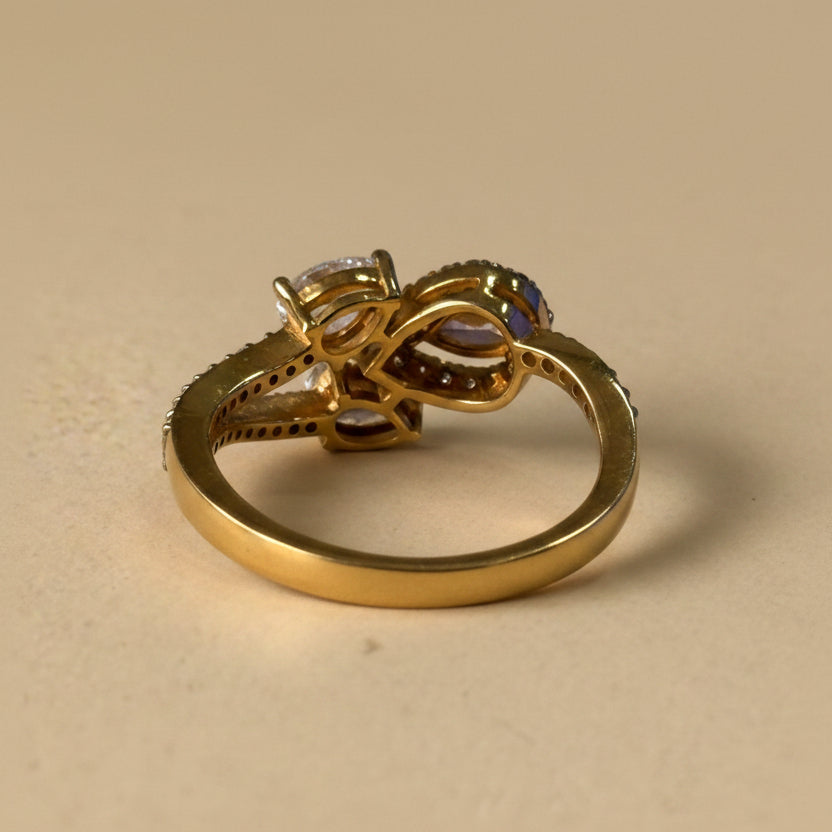 3 Pear Leaf Ring