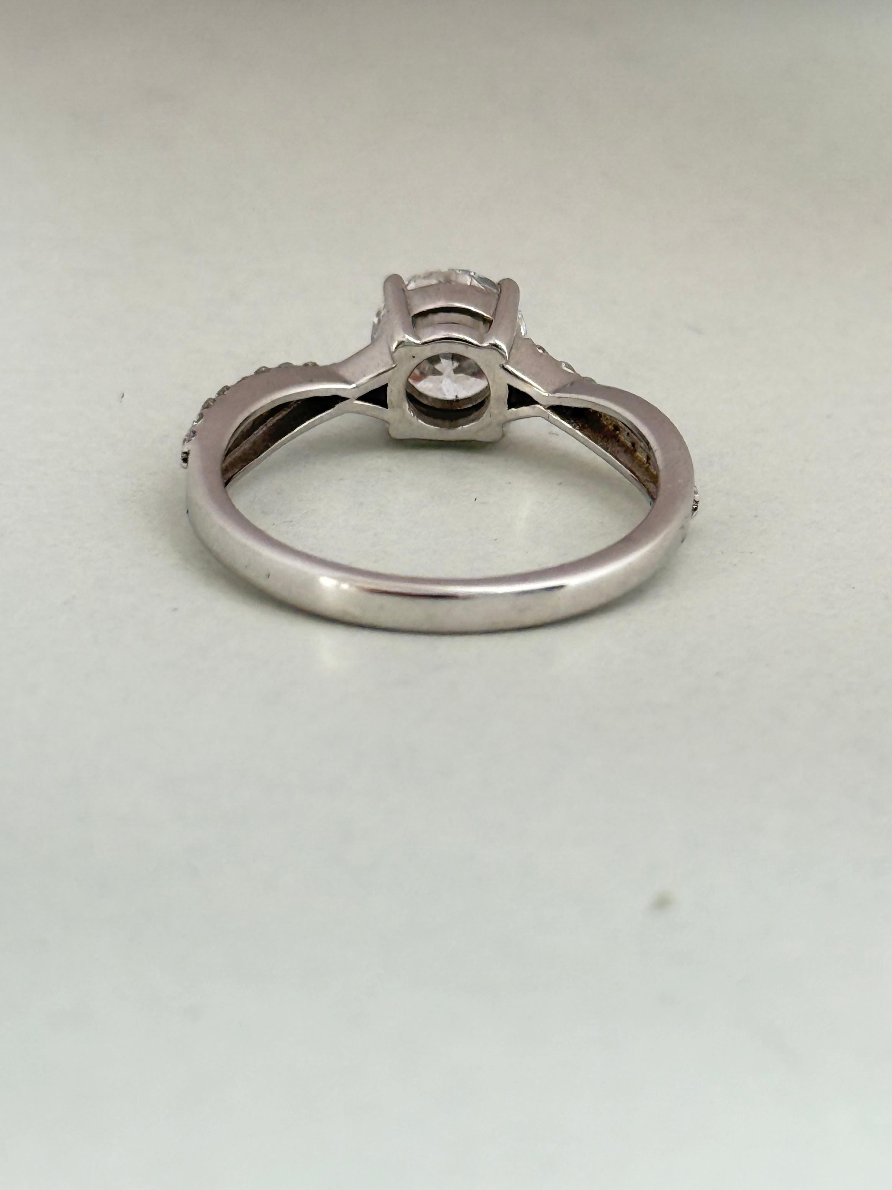 1ct Round Criss Cross Engagement Ring