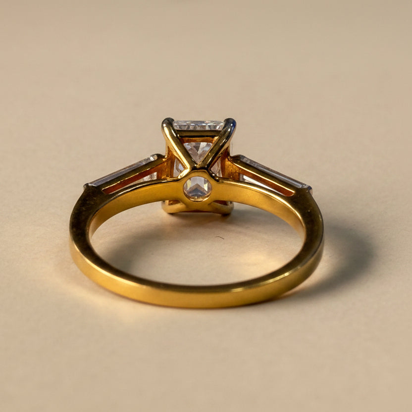 Emerald and Baguette cut Ring