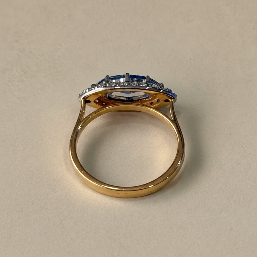 1.65ct Marquise Step cut Engagement Ring