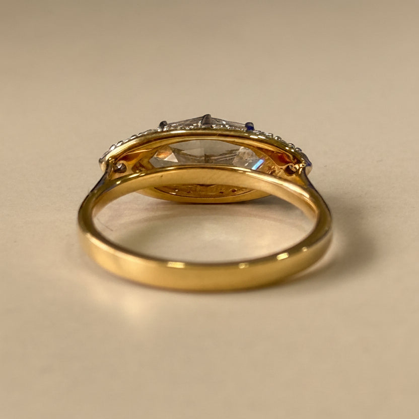 1.65ct Marquise Step cut Engagement Ring