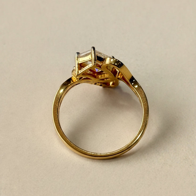 1ct Emerald Cut Engagement Ring