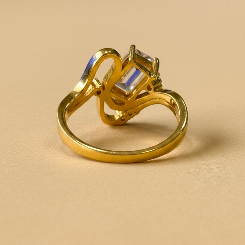 1ct Emerald Cut Engagement Ring