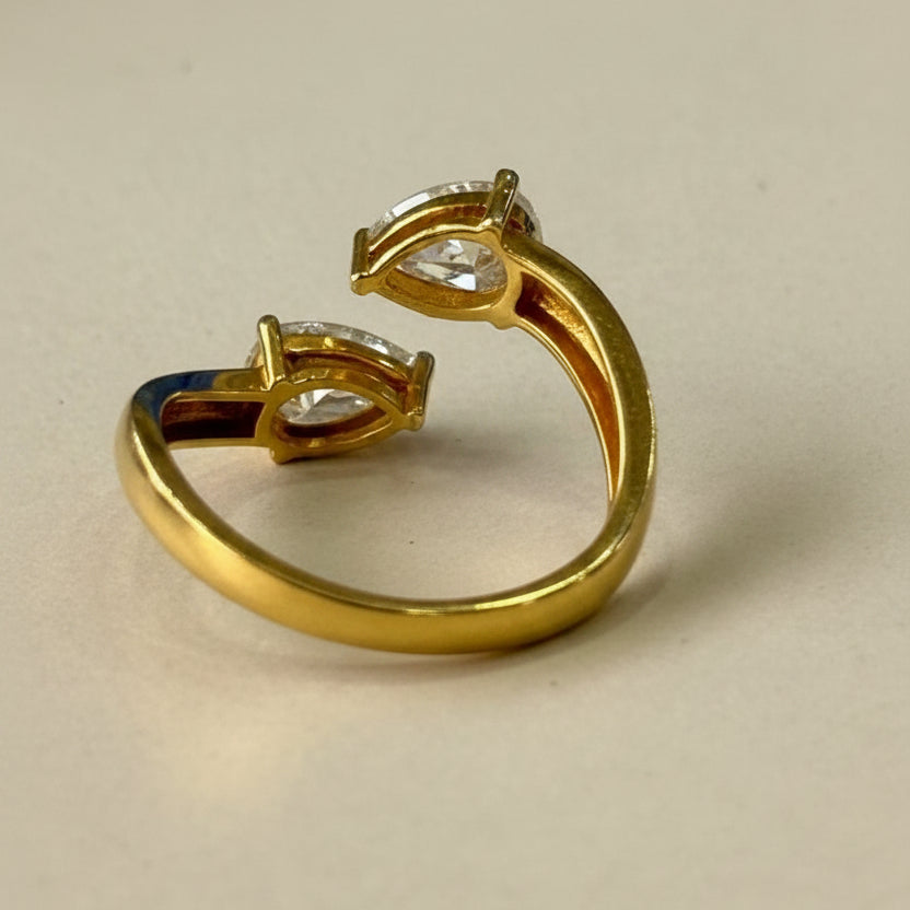 Pear Duo Diamond Ring