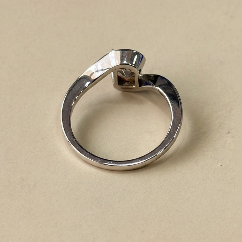 0.90ct Radiant Cut Solitaire Ring