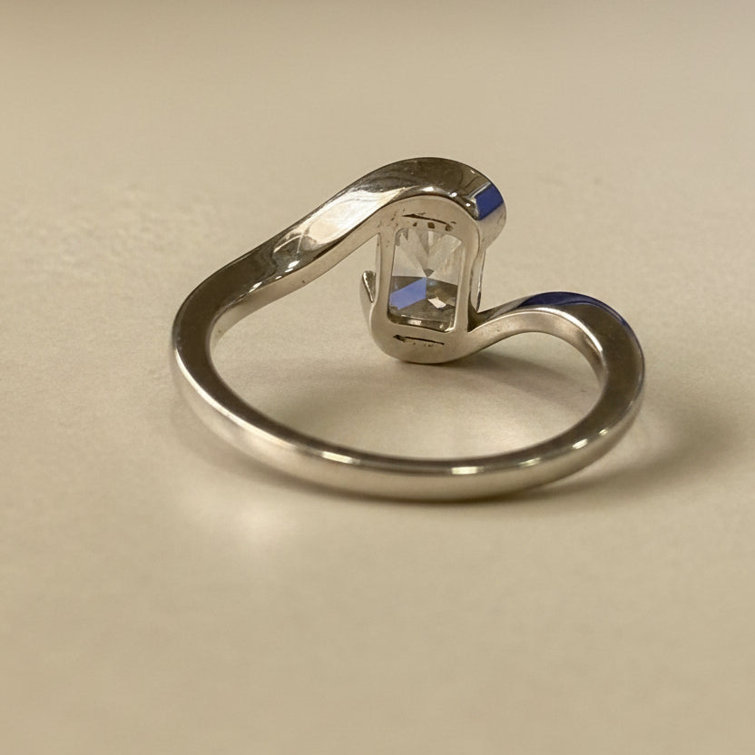 0.90ct Radiant Cut Solitaire Ring