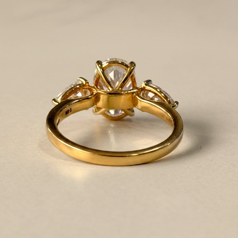 1.90ct Oval Three Stone Diamond Ring