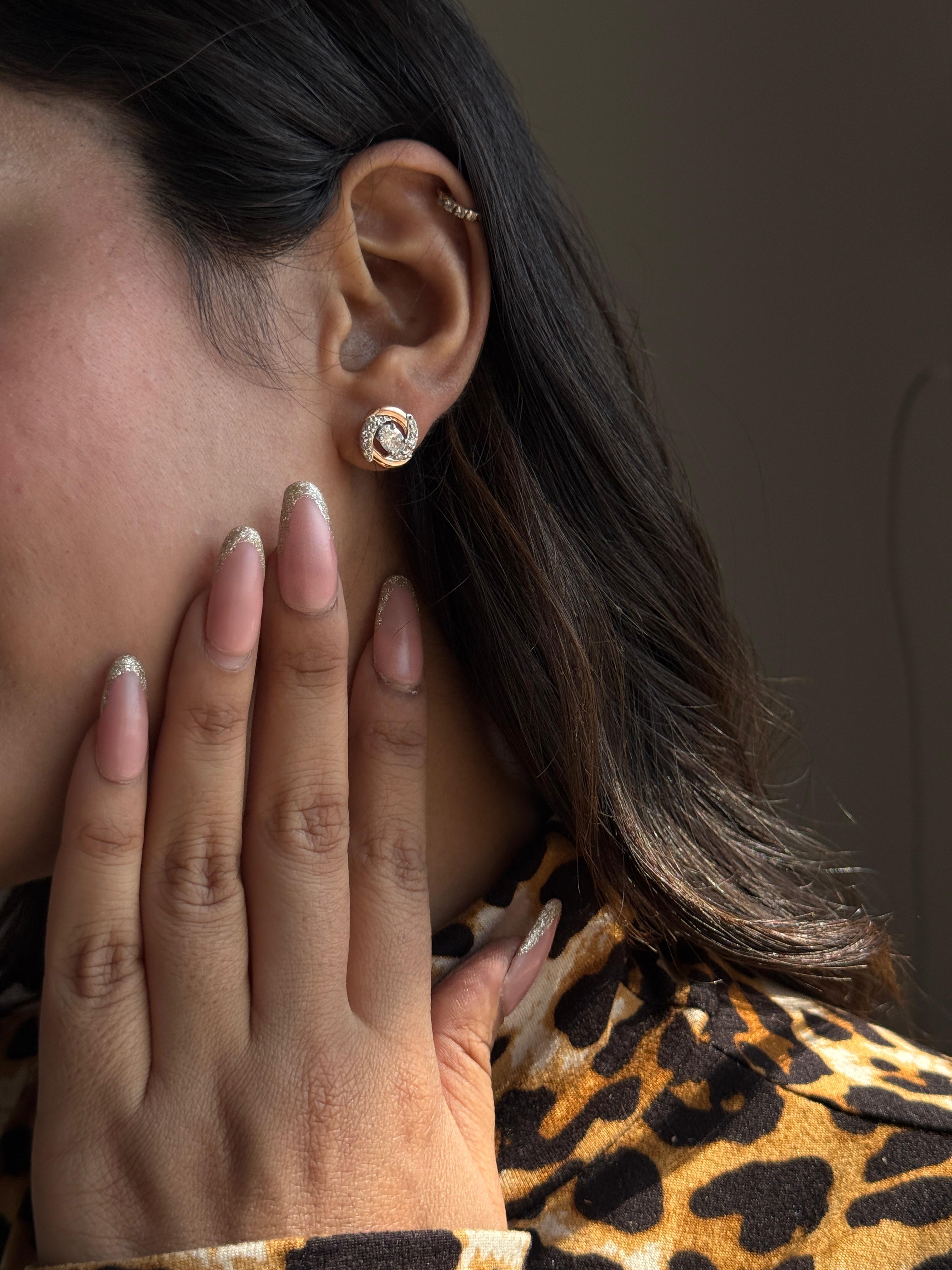 Oval cut earrings