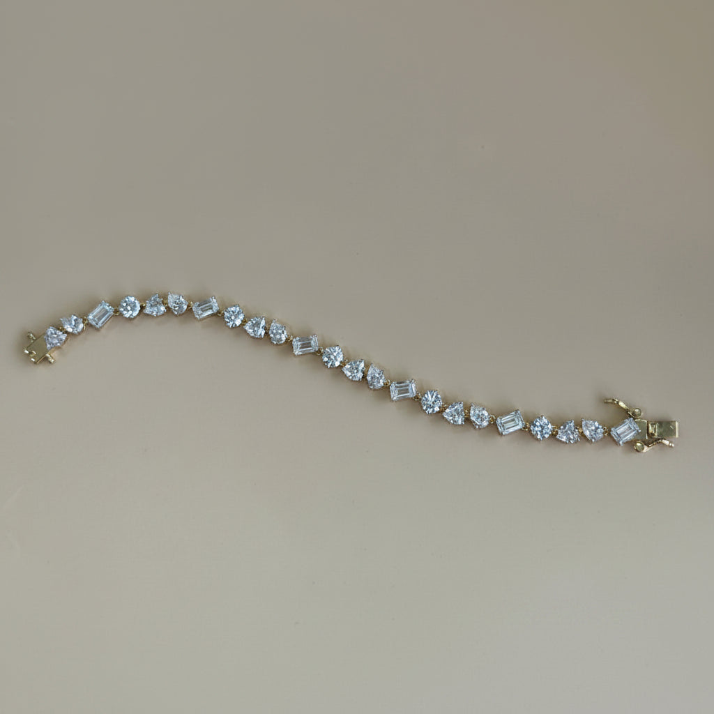 Fancy shapes diamond bracelet