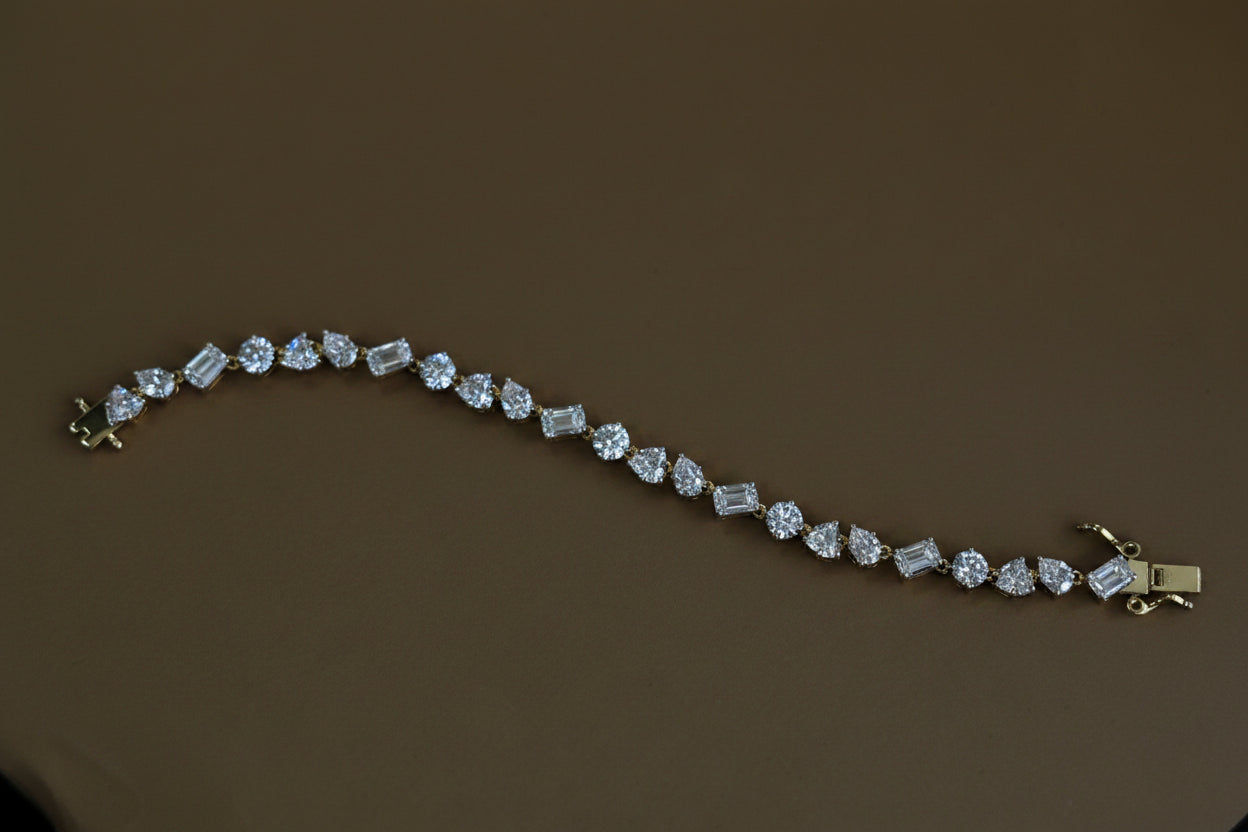 Fancy shapes diamond bracelet