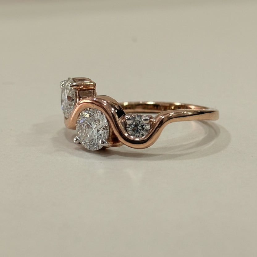 Oceania Diamond Swirl Ring