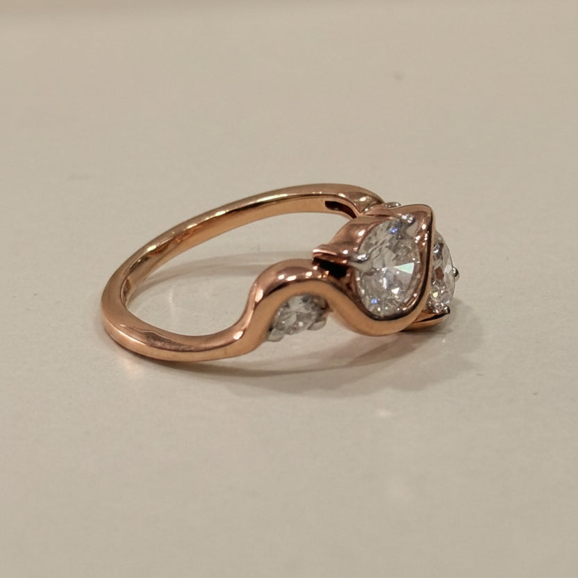 Oceania Diamond Swirl Ring