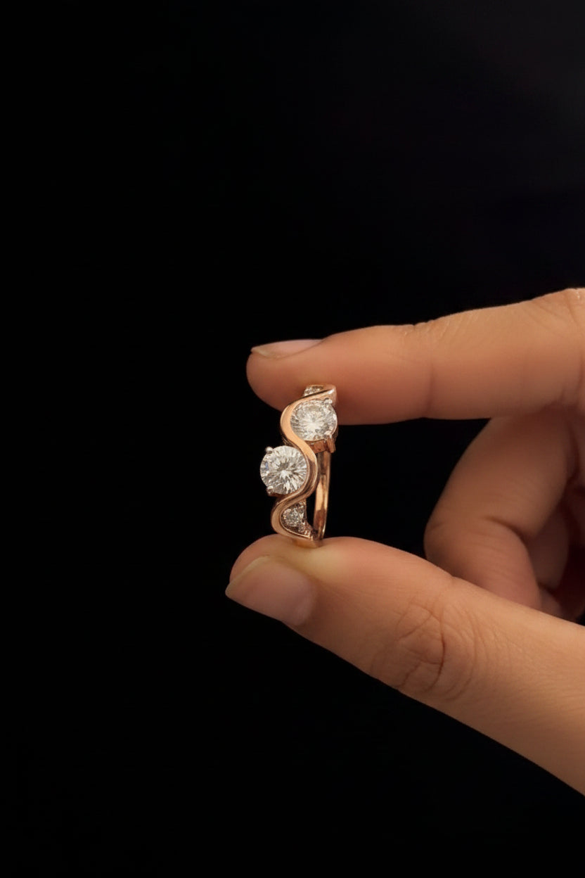 Oceania Diamond Swirl Ring