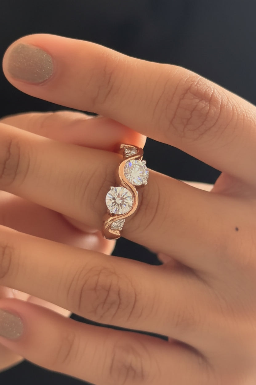 Oceania Diamond Swirl Ring