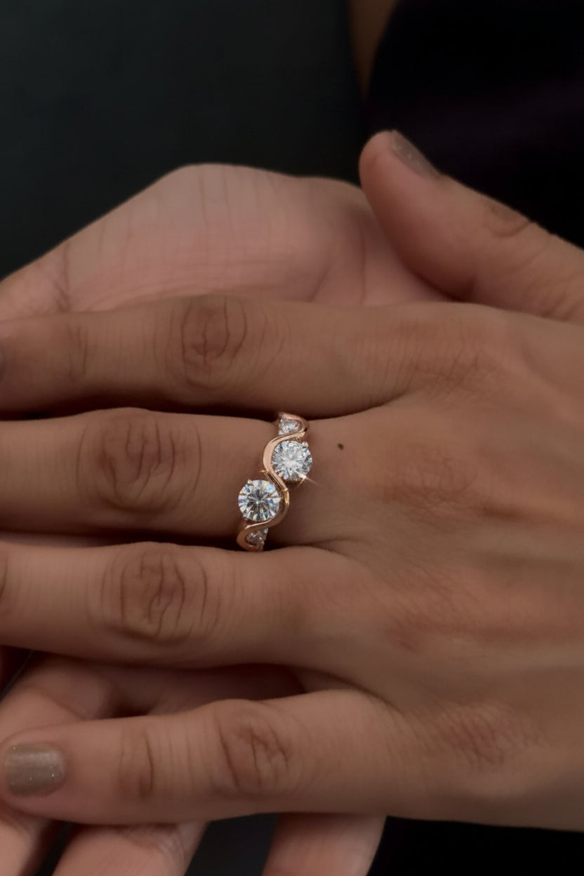 Oceania Diamond Swirl Ring