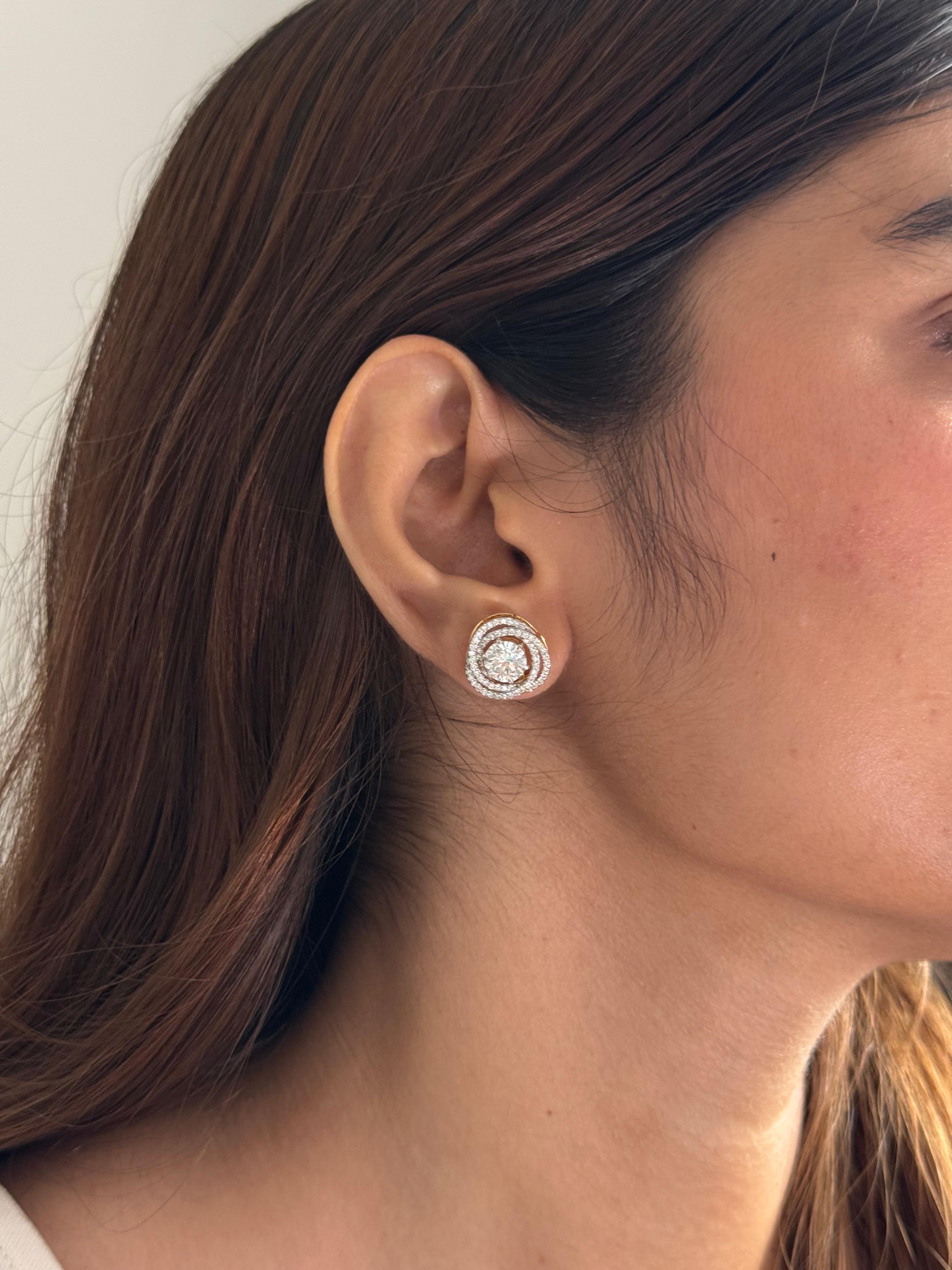 Flower 3 in 1 earrings