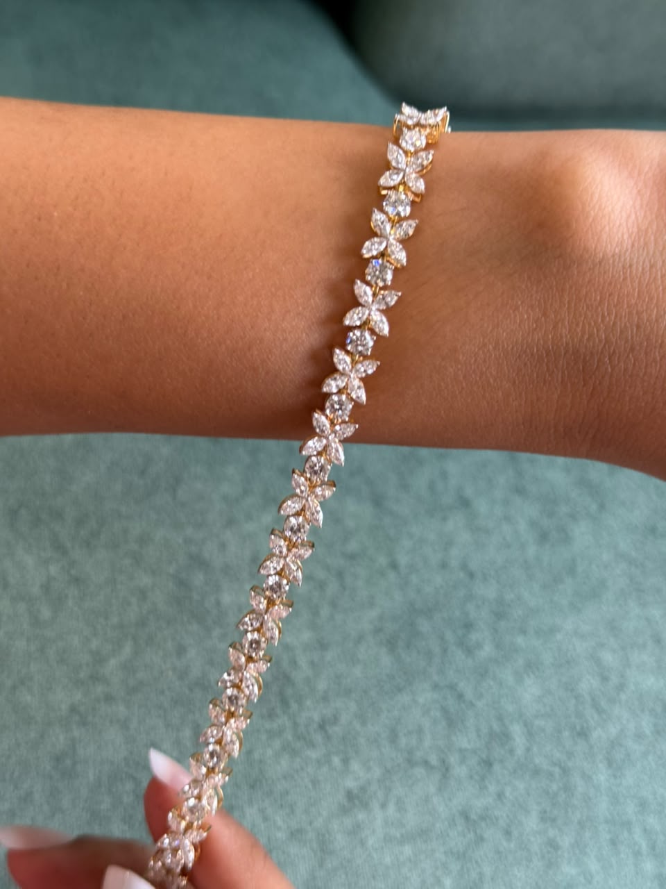 Marquise & Round Petal Bracelet
