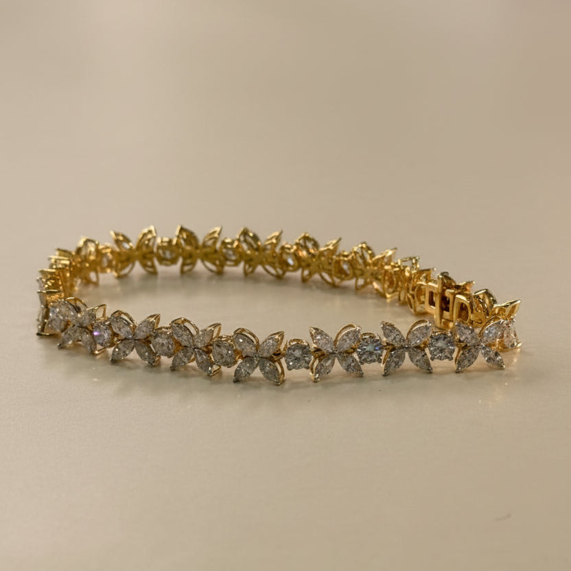 Marquise & Round Petal Bracelet
