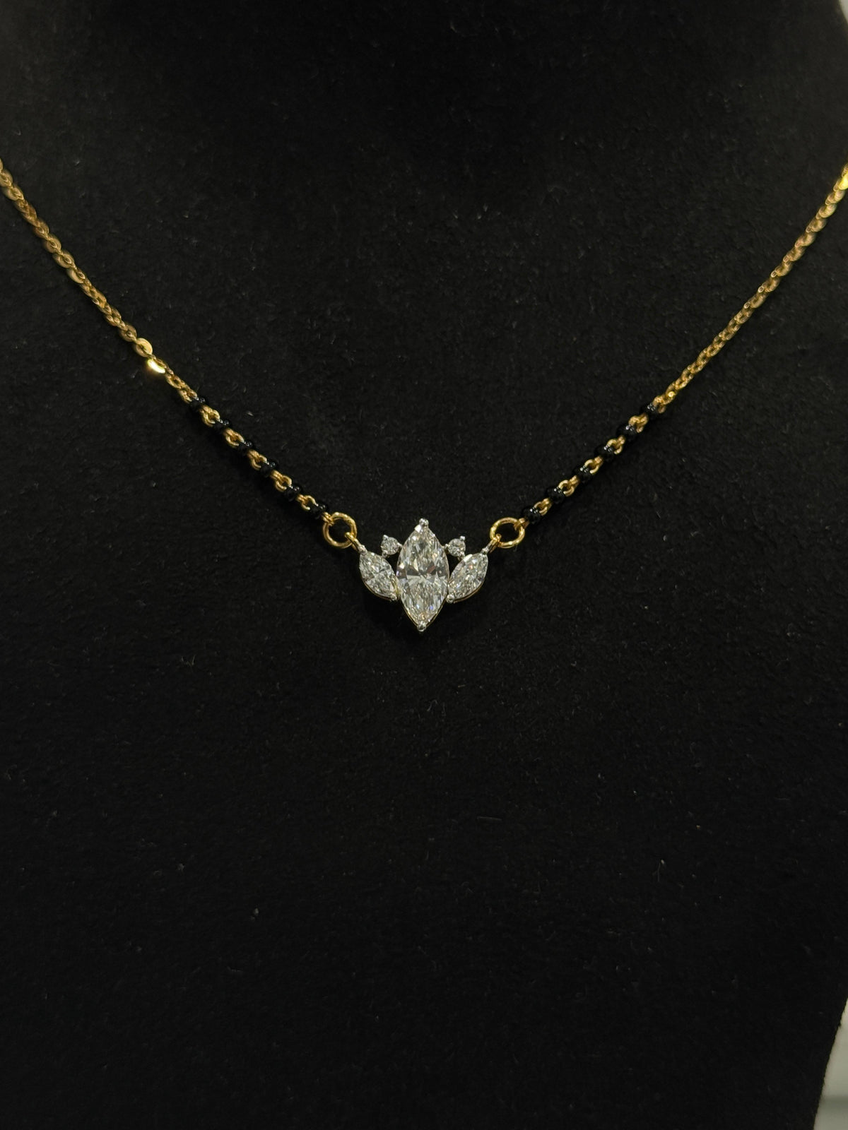 Marquise Cluster Diamond Mangalsutra