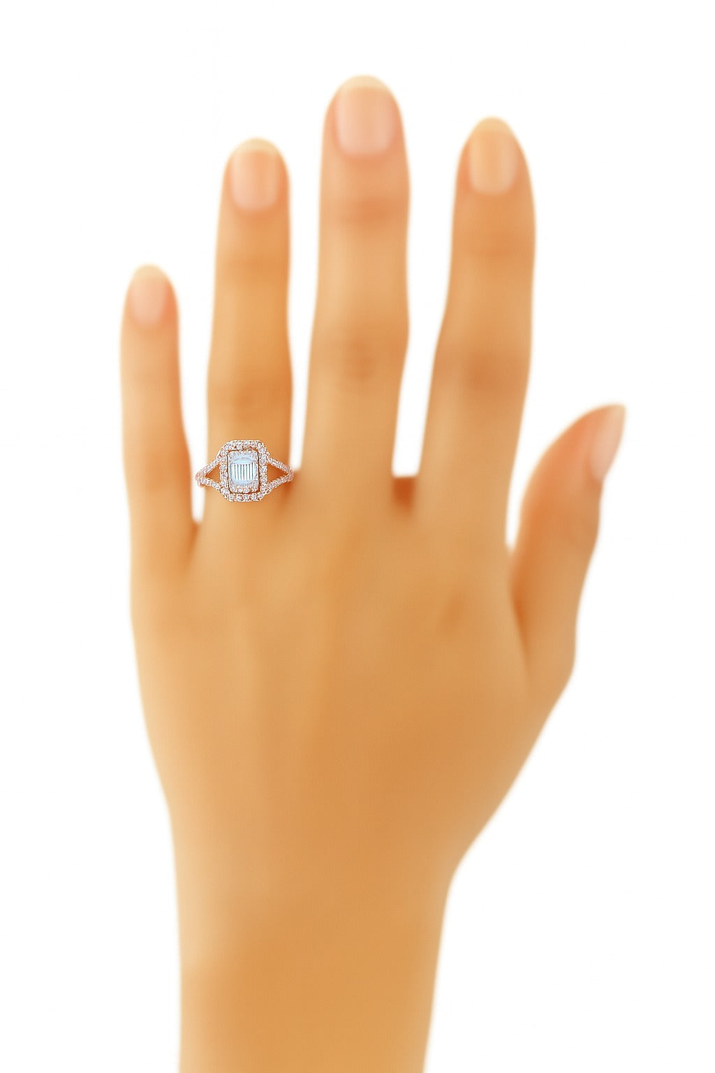 Elegance Emerald Cut Engagement Ring