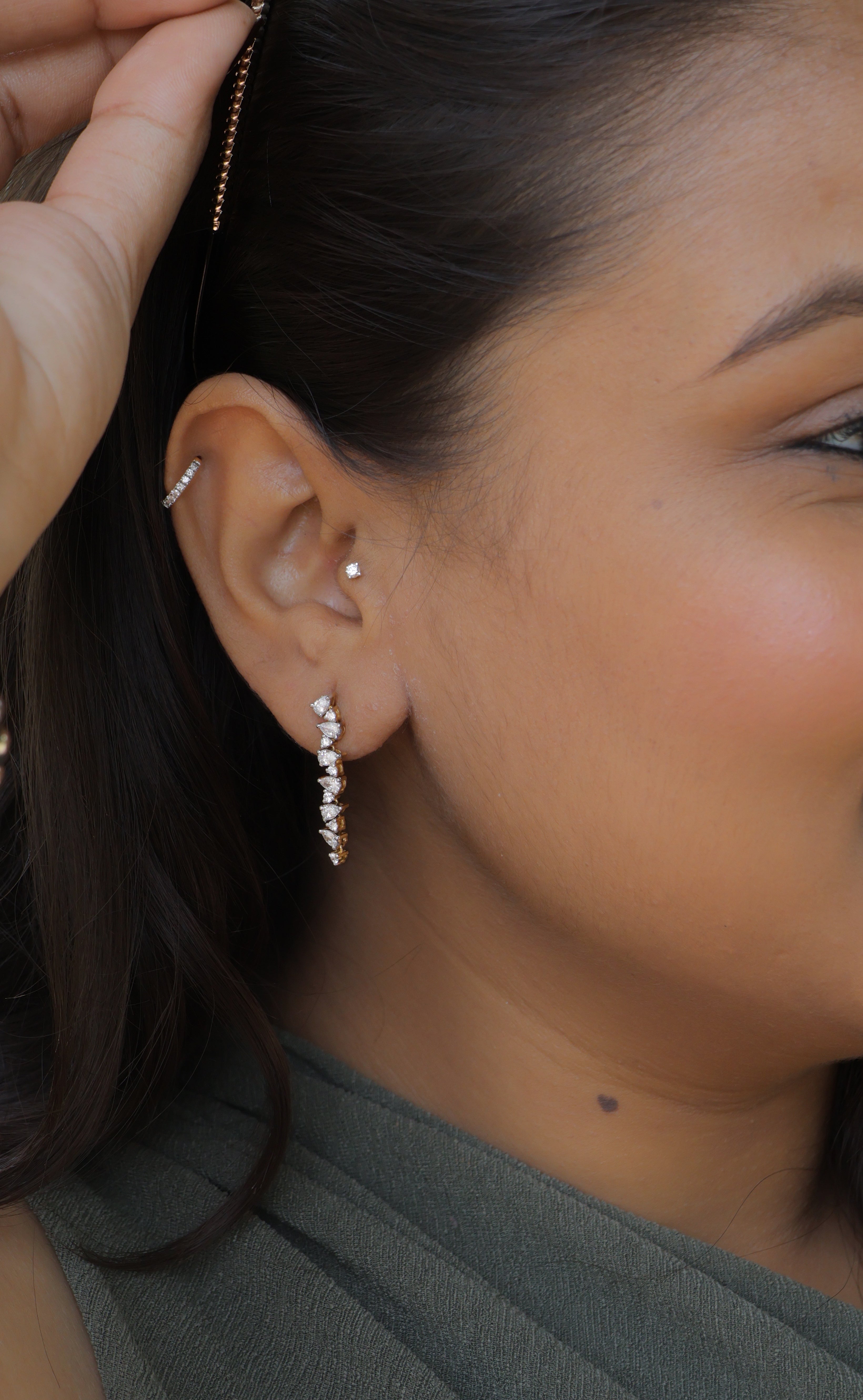 Pear Loop Earring