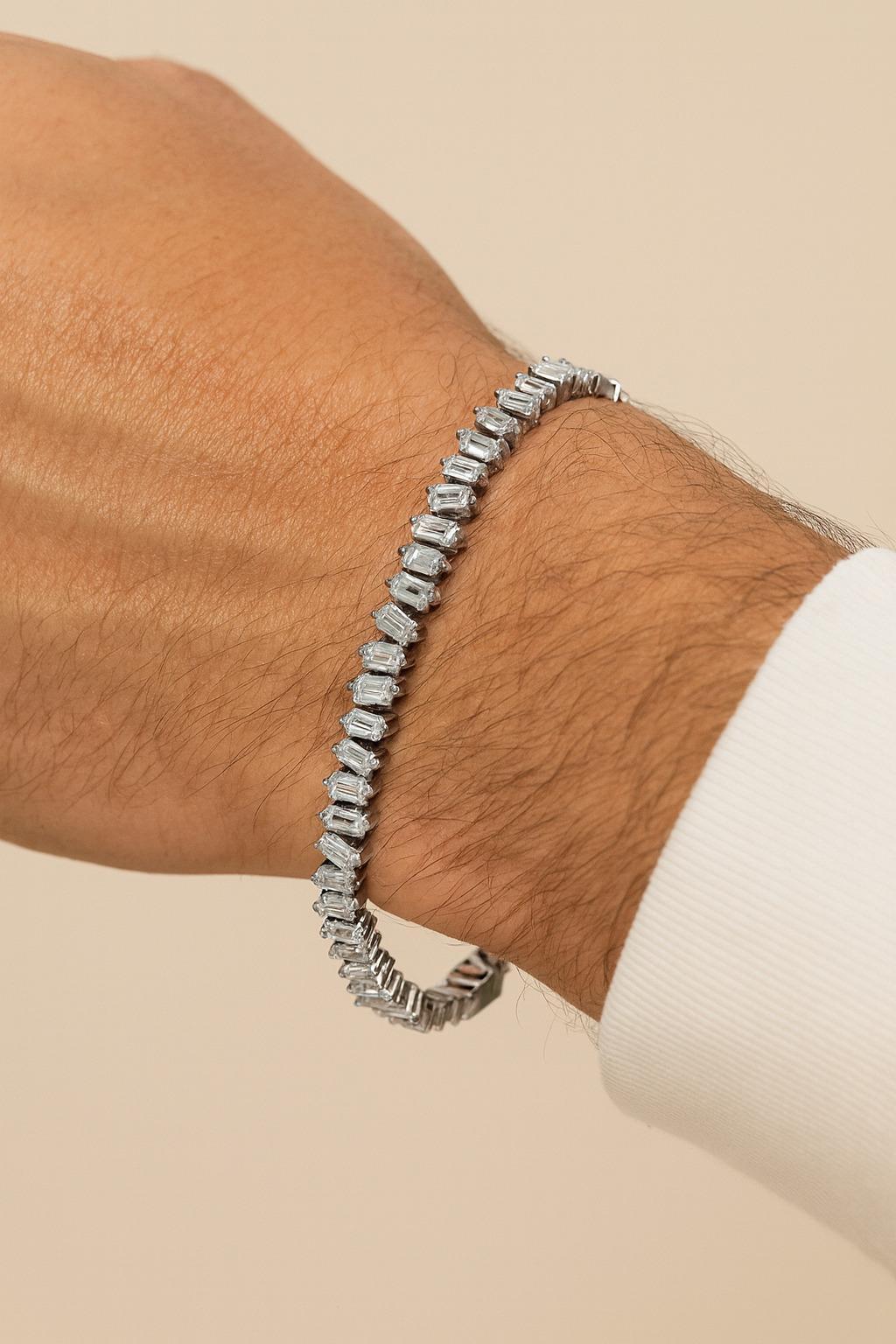 Linear Luxe Baguette Cut Bracelet