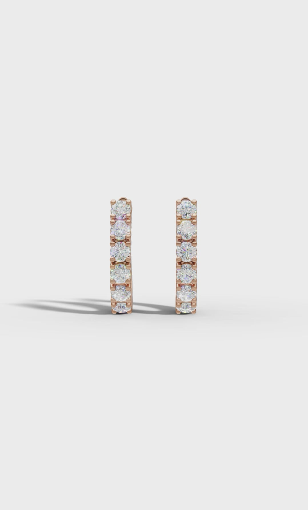 Brilliant Cut Diamond Huggie Hoops