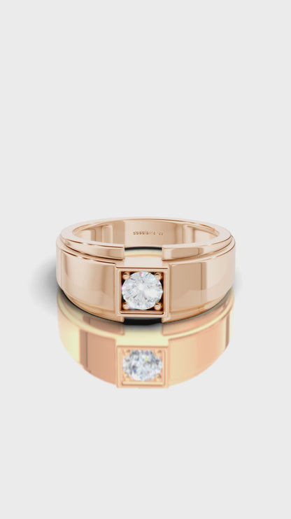 Citadel Round Men's Ring