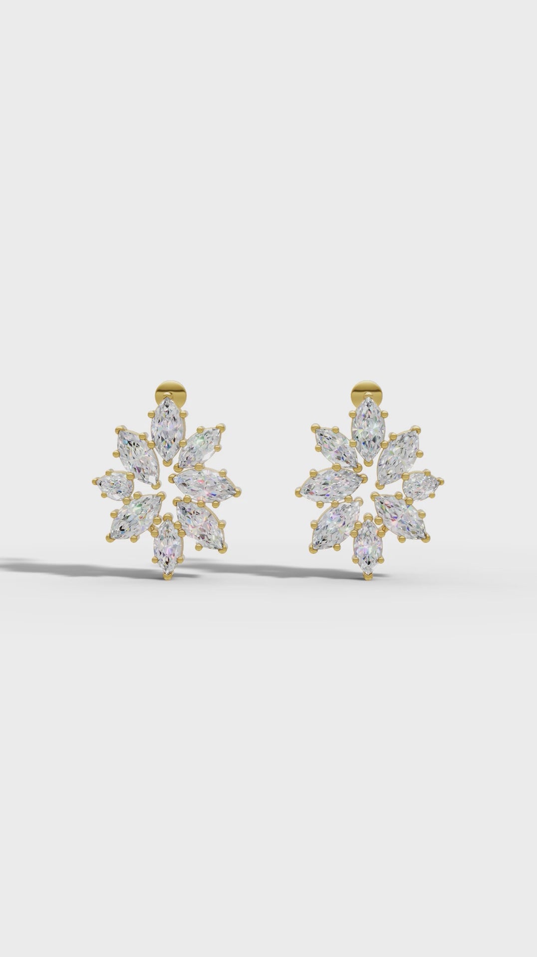 Marquise Bloom Diamond Stud