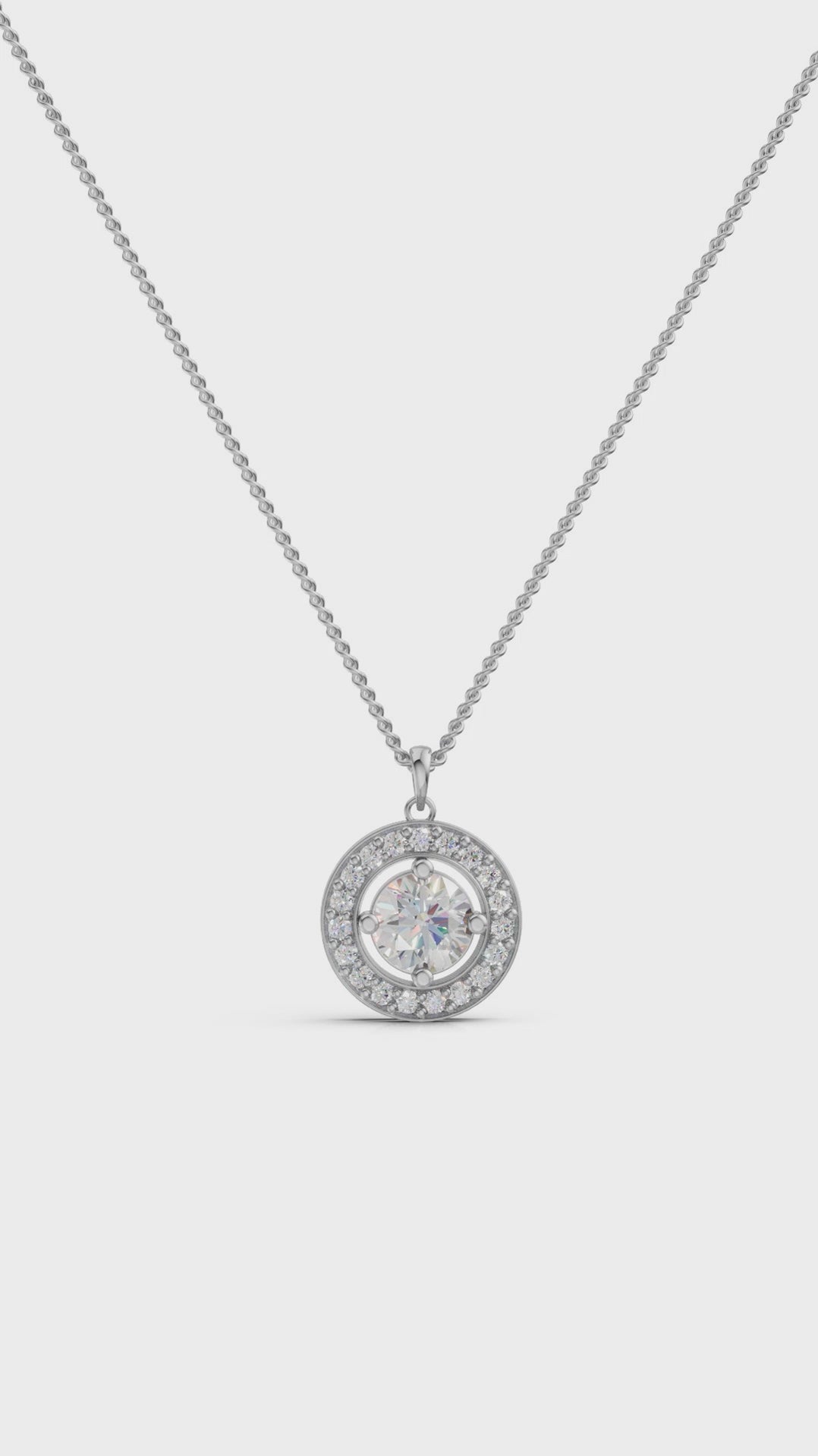 Celestial Halo Diamond Pendant