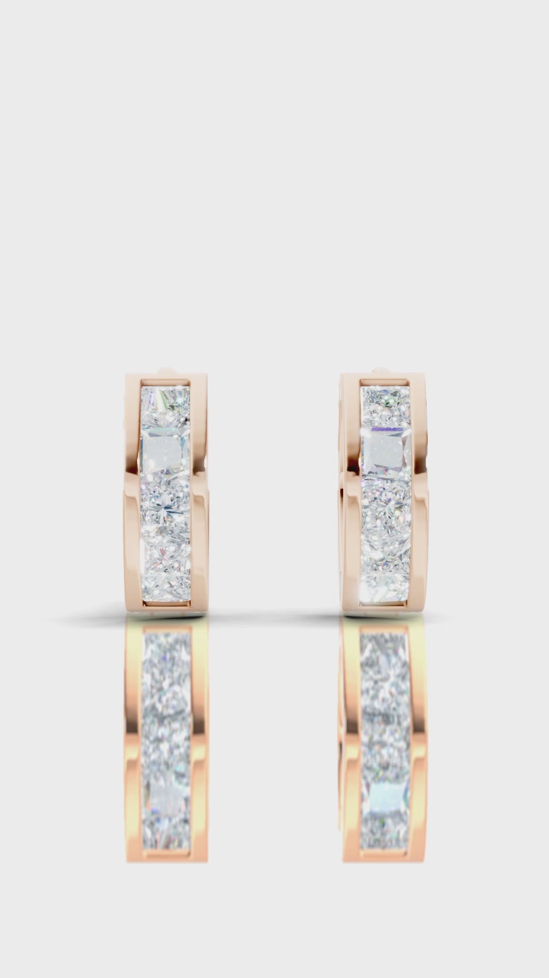 Princess Cuts Hoop Mens Earring