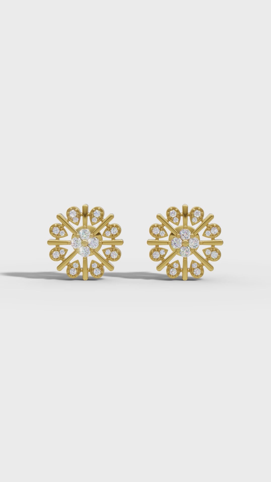 Sunburst Bloom Diamond Earrings