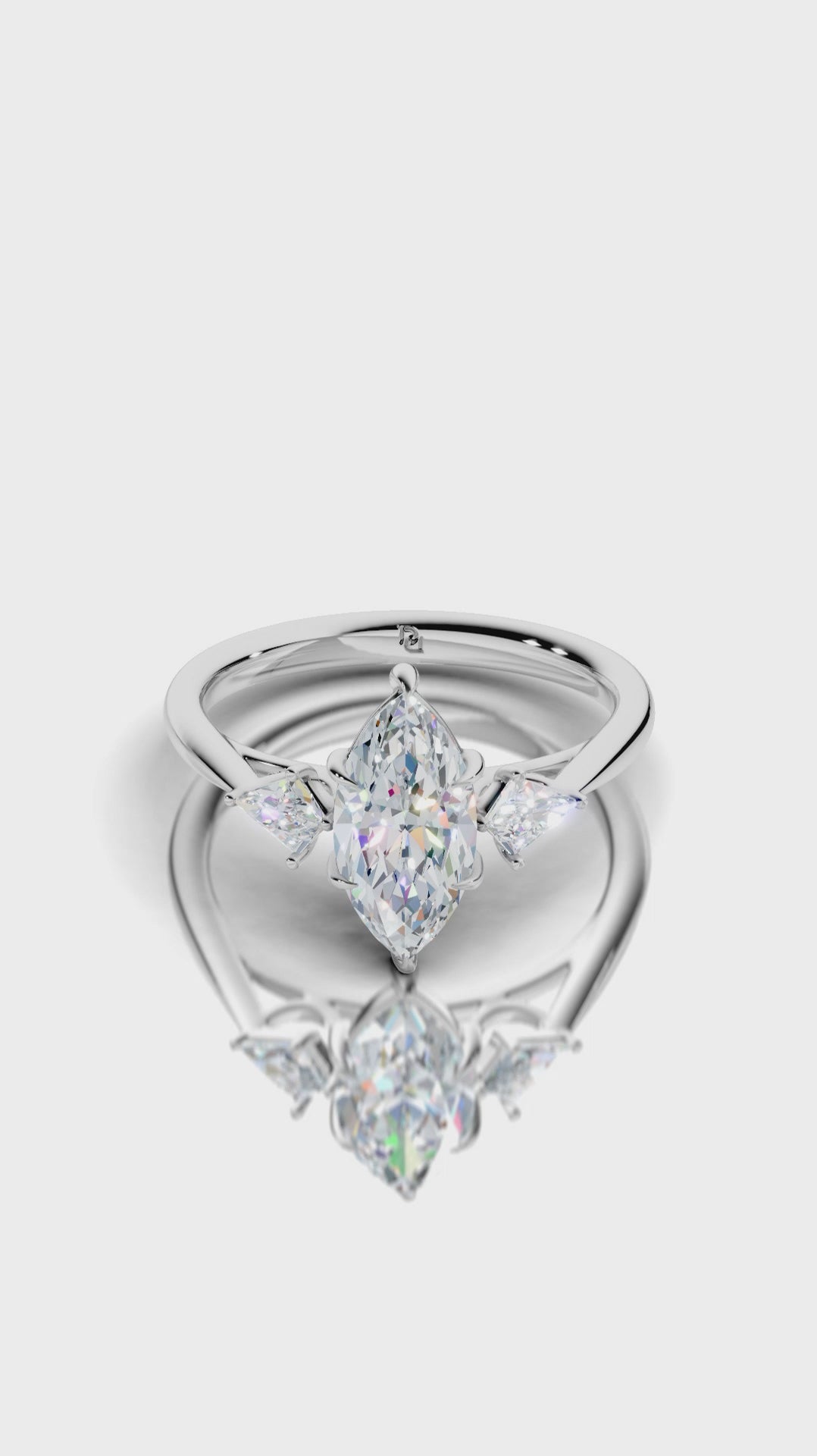 1ct Marquise Cut Diamond Engagement Ring