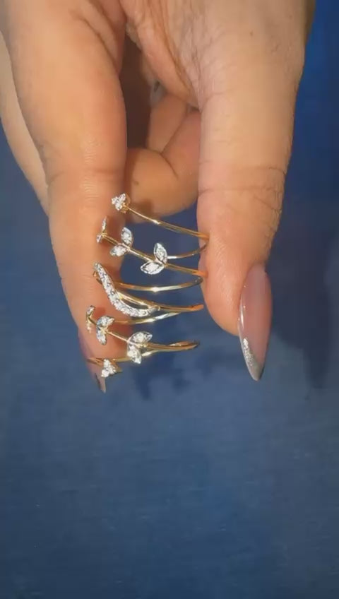 Diamond Vine Wrap Ring