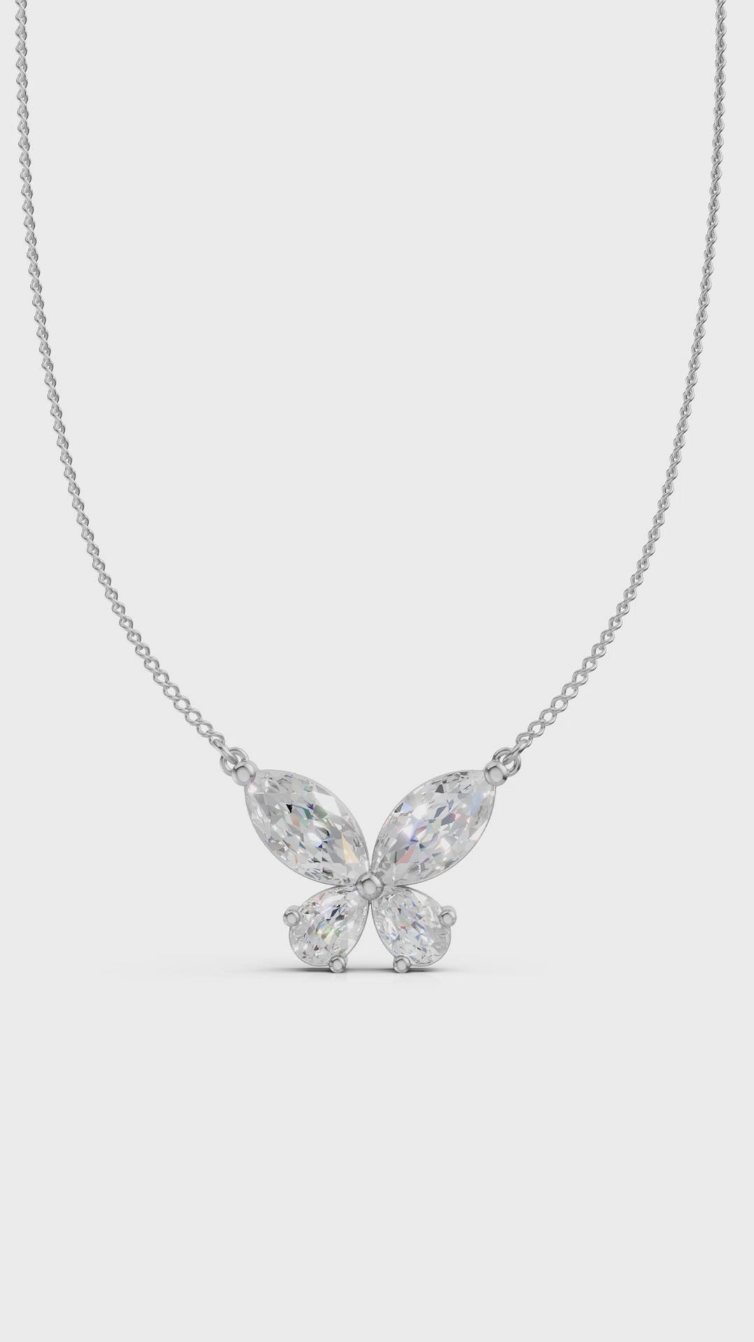 Flying Beauty Butterfly Elegant Marquise Cut Pendant