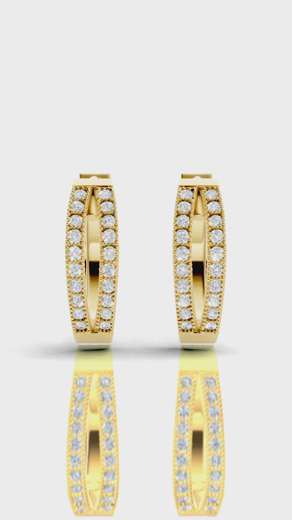 Two Line hoop Men Earrings