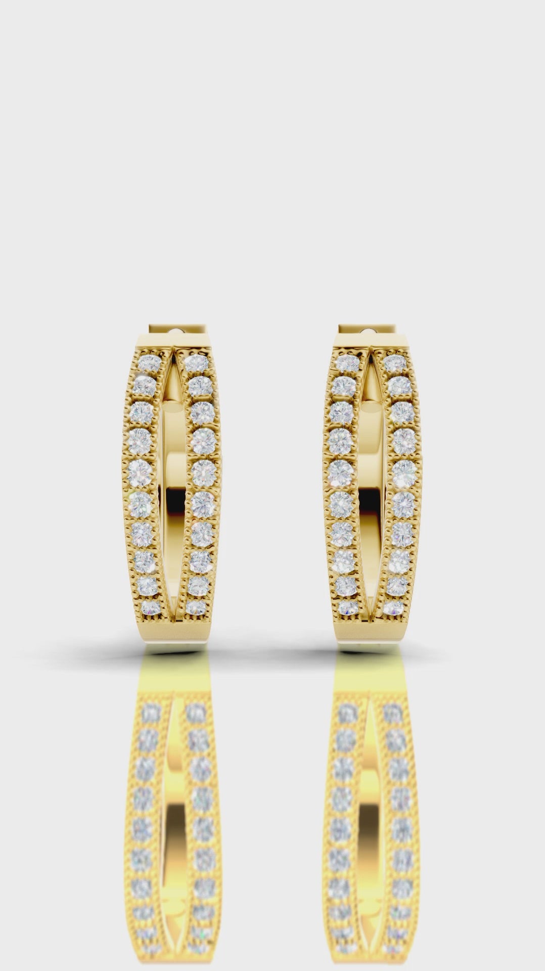 Two Line hoop Men Earrings
