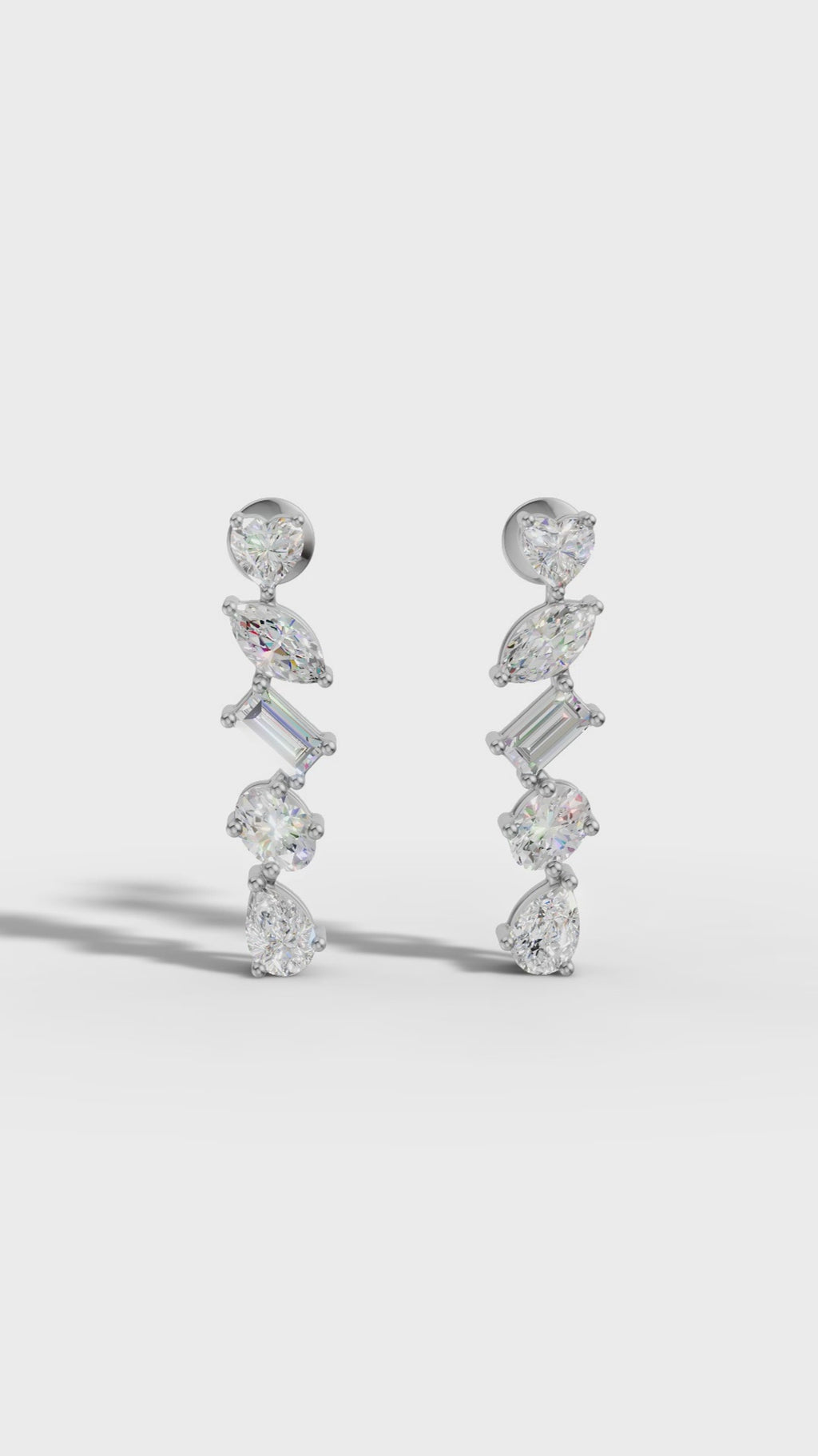 Multi-Cut Drop Earrings