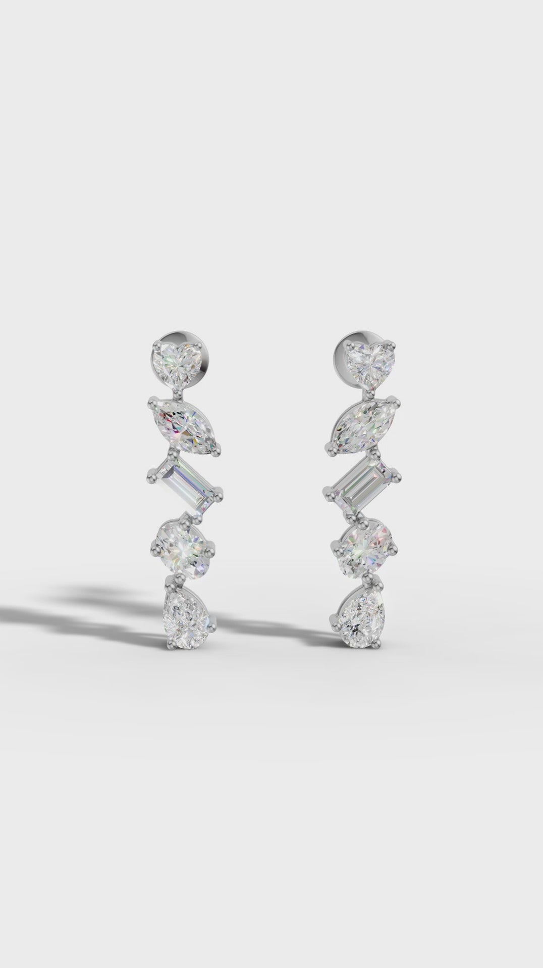 Multi-Cut Drop Earrings