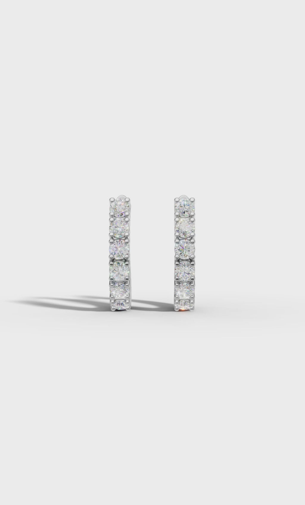 Brilliant Cut Diamond Huggie Hoops