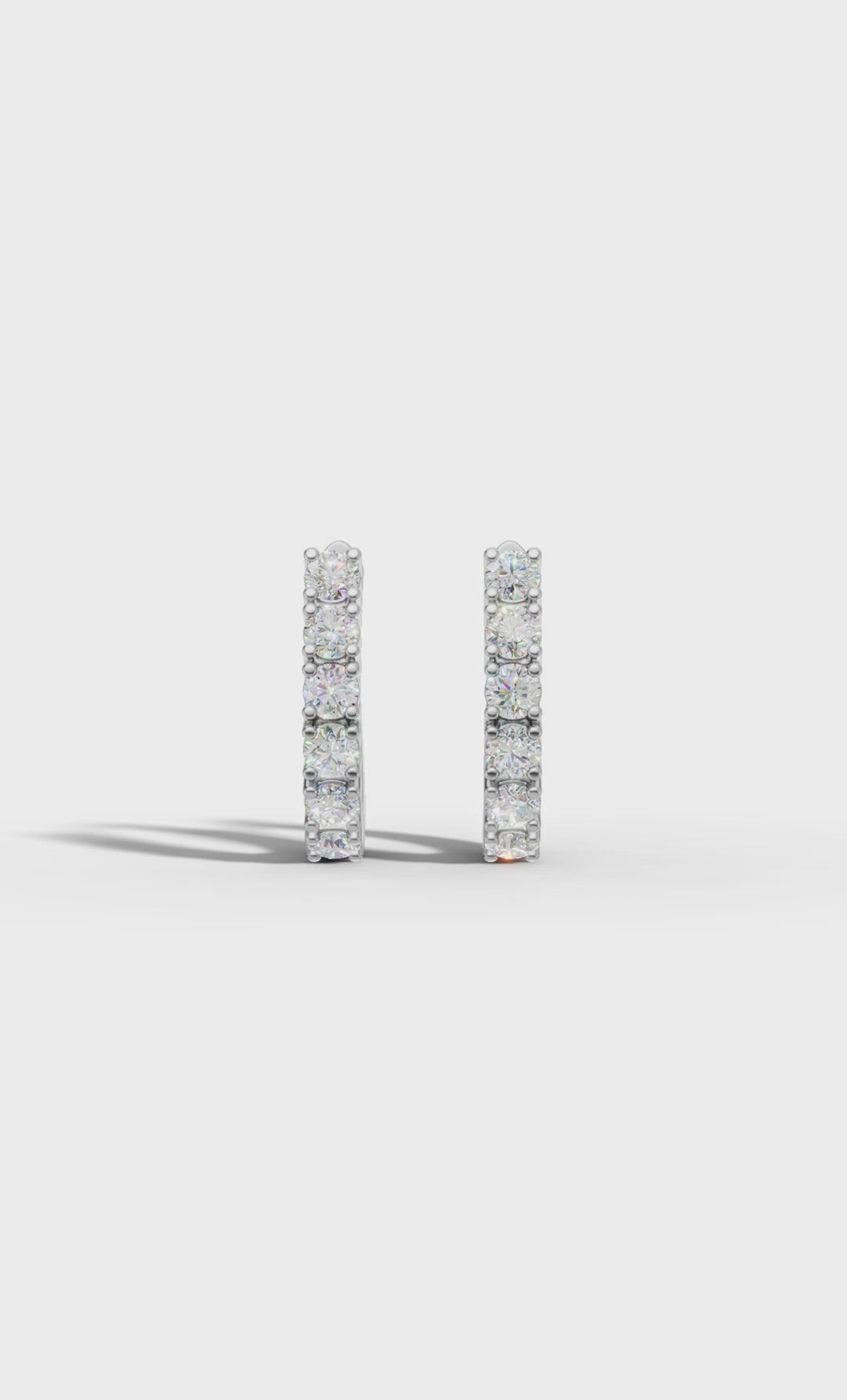 Brilliant Cut Diamond Huggie Hoops